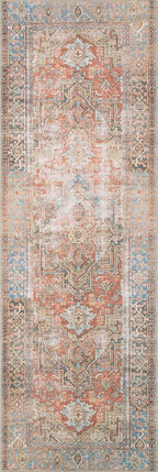 Loloi Loren Collection LQ-15 Terracotta/Sky 7'-6" x 9'-6" Area Rug