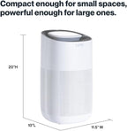 Sans HEPA 13 Air Purifier - White - 1560ft² Ultra-Quiet Home Air Purifier, Pre-Filter, Activated Carbon, UV-C Light, Protect from Odors, Smoke, Pollutants, Allergens, Dust, Dander, Harmful Chemicals