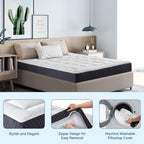 ONENICE 10 Inch Queen Mattress in a Box, Breathable Gel-Memory Foam Plus Pillowtop Mattress for Pressure Relief, CertiPUR-US Certified Bed in a Box, Fiberglass-Free