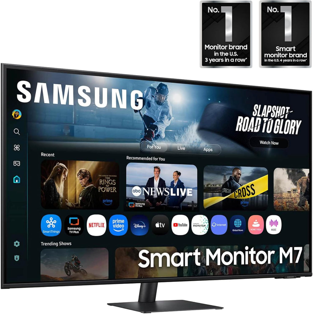 Samsung 43” Smart Monitor M7 (M70F) 4K UHD Display  Samsung Vision AI  Smart TV Apps  Gaming Hub  USB-C  HDMI and USB-A  Black  LS43FM702UNXZA  2025