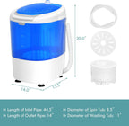 Giantex Portable Washing Machine, Mini Washer and Spinner Combo, 5.5lbs Washing Capacity, Semi-automatic Compact Laundry Machine for Apartment Dorm RV