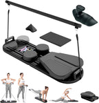 Pilates Board Reformer 15-in-1: Split & Foldable Design, Portable Home Gym with Digital Display, Resistance Bands, Balance Board for Women's Full Body & Core Training