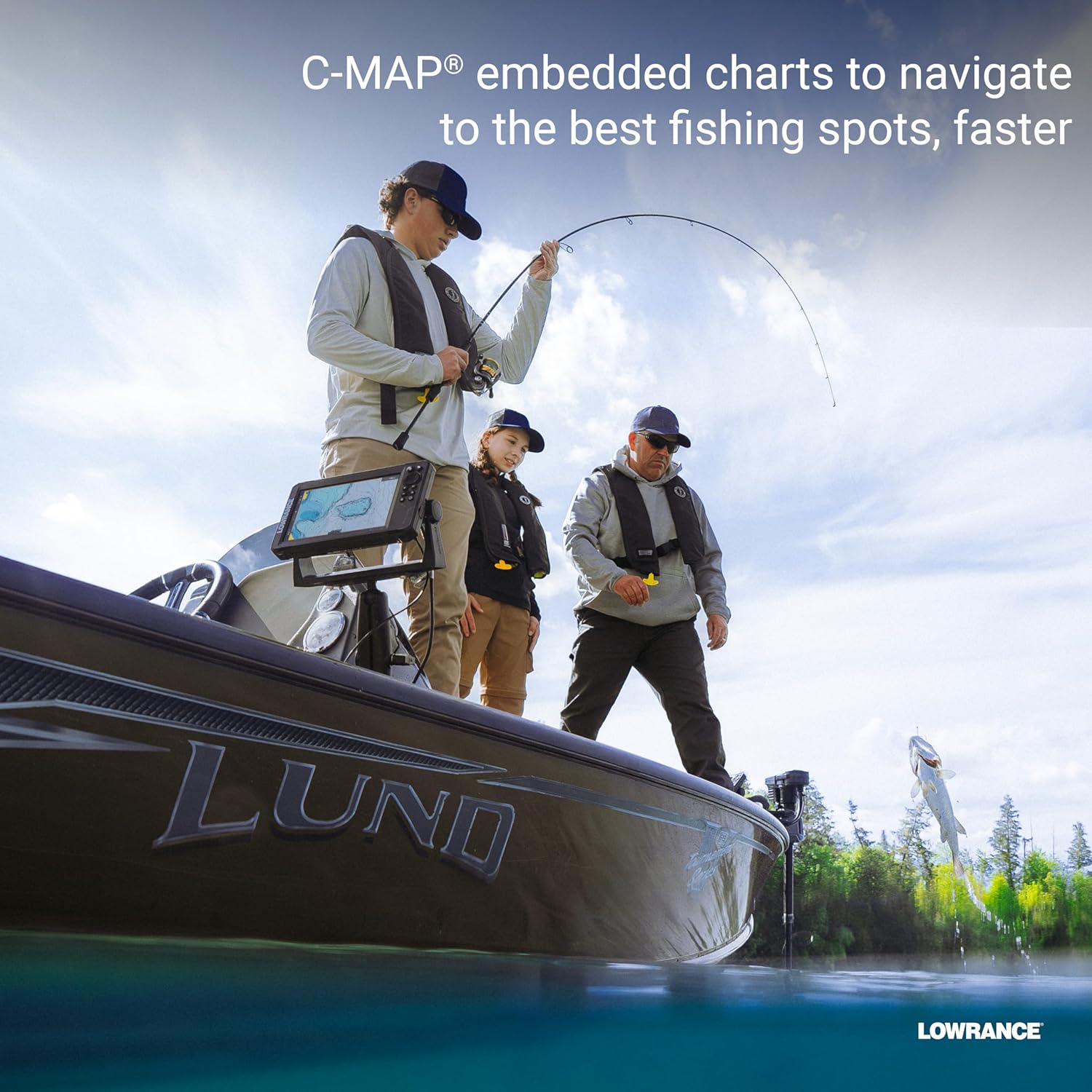 Lowrance Eagle Eye 9" Fishfinder with Live Sonar  Chirp Sonar and DownScan with Fish Reveal