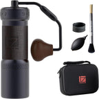 1Zpresso K-Ultra Manual Coffee Grinder Iron Gray with Carrying Case, Assembly Consistency Grind Stainless Steel Conical Burr, Foldable Handle, Numerical External Adjustable Setting, All-Round Grinder