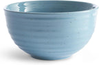 Sango Siterra Artist's Blend 16-Piece Stoneware Dinnerware Set – Service for 4, Ocean Blue Glossy Glaze with Unique Speckled Design, for Everyday Dining & Entertainment, Microwave & Dishwasher Safe