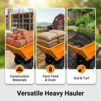 Electric Wheelbarrow  1900W Powerhouse 2205 lbs Heavy Duty Dump Cart All-Terrain Wheels for Hill Climbing & Rough Ground Utility Wagon for Yard  Garden  Construction Hauling & Dumping