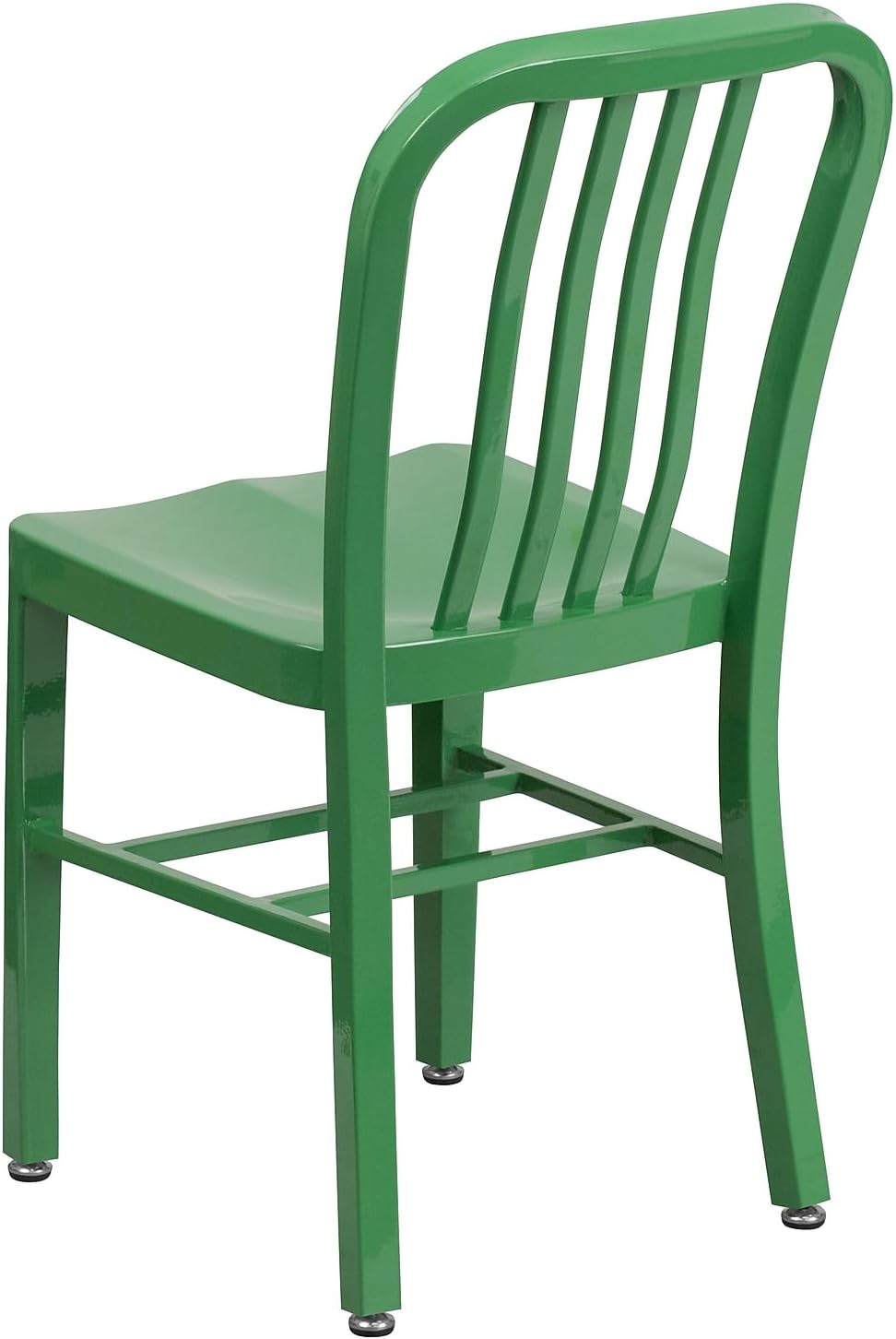 Flash Furniture Commercial Grade Green Metal Indoor-Outdoor Chair