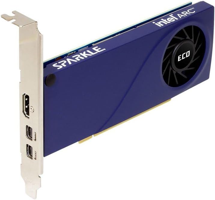 Sparkle Intel Arc A310 ECO, 4GB GDDR6, 50W TBP, Short Bracket is Included, Low-Profile, Single Fan, Single Slot, HDMI x1, Mini DisplayPort x2, SA310C-4G