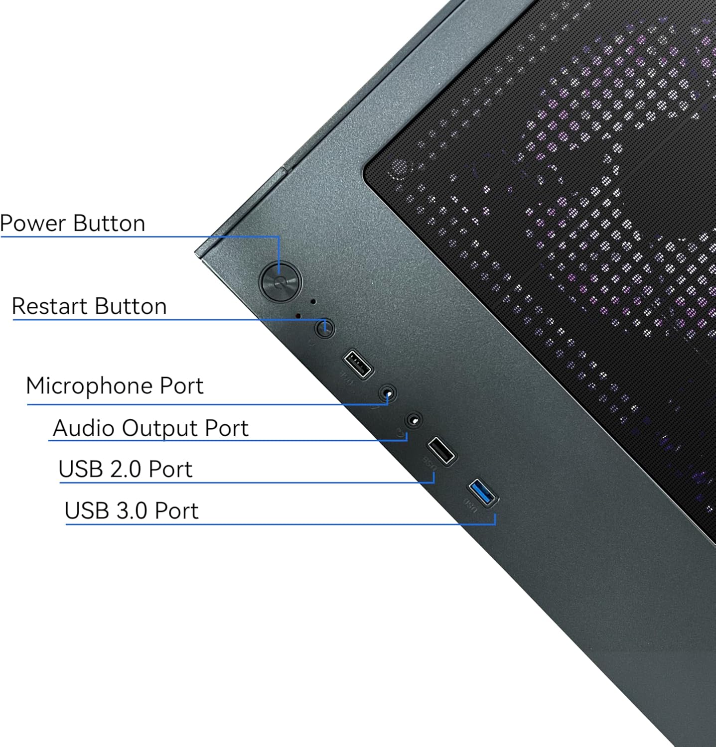 Gaming PC Desktop Computer  Ryzen 7 5700X RTX 5060 32GB DDR4 RAM and 1TB M.2 NVMe SSD  240 Liquid Cooler  ARGB Fans Game Design Office
