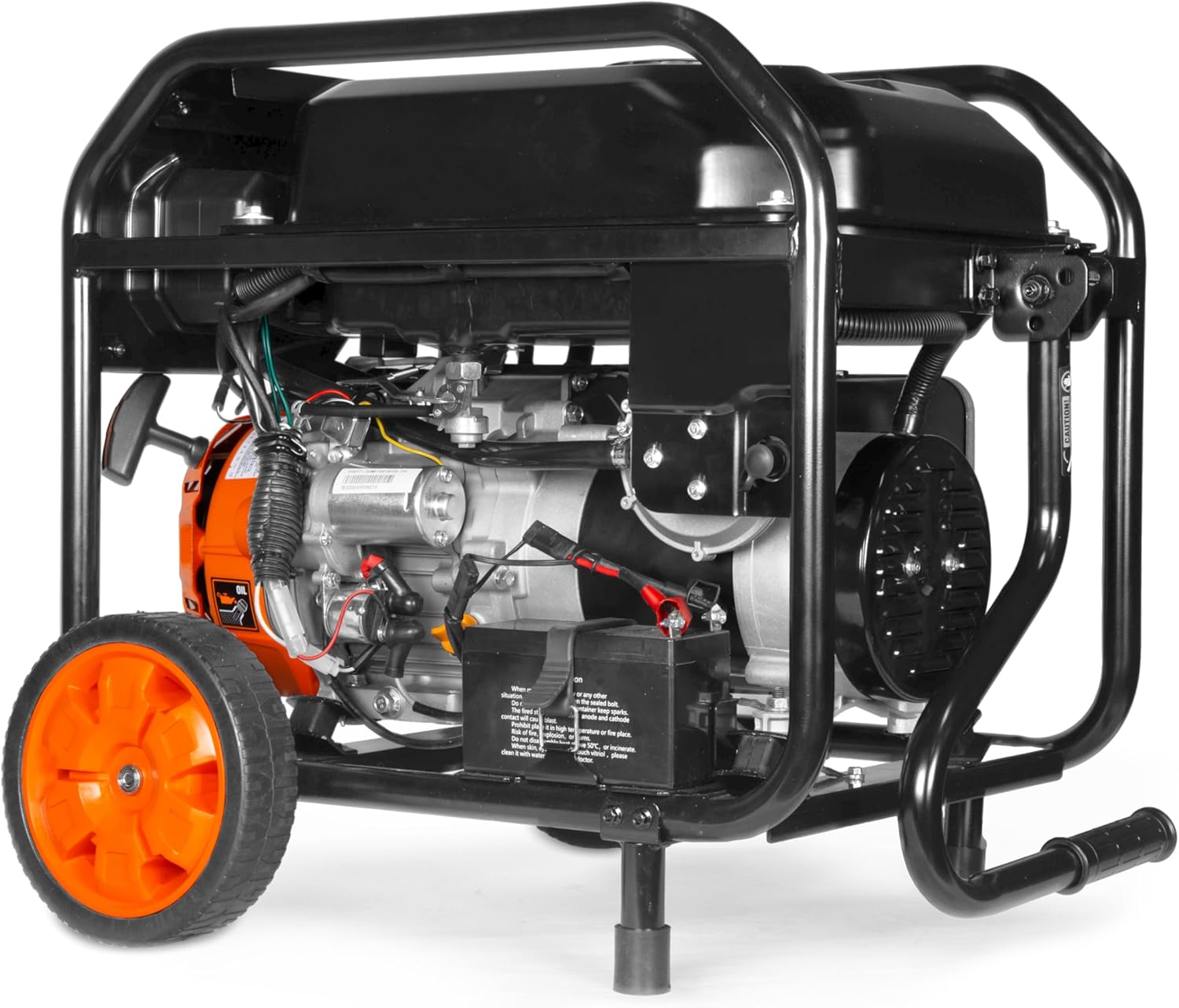 WEN 5 600-Watt Dual Fuel Portable Generator with Wheel Kit  Electric Start  and CO Watchdog (DF5600X)