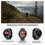 Garmin fēnix® 8 Pro  51mm  AMOLED Display  Premium Connected Multisport GPS Smartwatch  inReach® Technology  Sapphire  Titanium with Graphite/Black Silicone Band