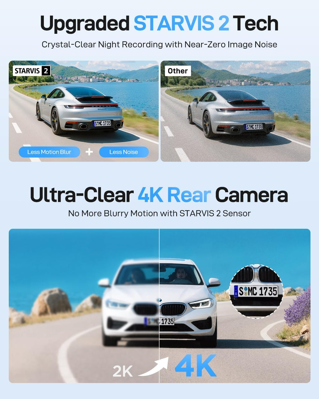 VIOFO A229 Ultra 2CH Dual 4K Dash Cam Front and Rear  Dual STARVIS 2 IMX678 Sensors & 2-Channel 4K HDR  Faster 5GHz Wi-Fi & Precise GPS Car Camera  Voice Control  Super Night Vision 2.0
