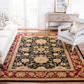 SAFAVIEH Lyndhurst Collection Area Rug - 9' x 12', Black & Red, Traditional Oriental Design, Non-Shedding & Easy Care, Ideal for High Traffic Areas in Living Room, Bedroom (LNH212G)