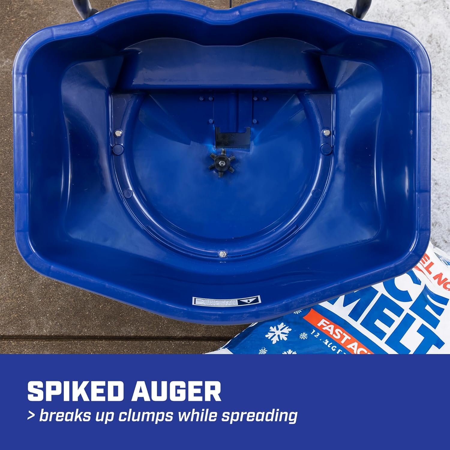Chapin 88200A Spreader  Salt  Ice Melt  All Season  SaltPro  Walk Behind  Spiked Auger  Adjustable Baffles  12" Tires  Coated Steel Frame  Enclosed Gears  Weather-Resistant  Rain Cover  80Lbs