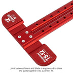 Woodpeckers T Square, 24 Inch, Precision Woodworking T-Square Ruler, Built-in Edge Support, Scribing & Shelf Pin Guides, Rack-It Mount, Made in USA