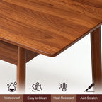 Extendable Dining Table for 4-8 – Expandable Kitchen Table with Removable Leaf, Solid Wood Farmhouse Design, Easy Setup for Small Spaces, Dining & Living Room