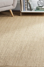 SAFAVIEH Area Rug 9x12 - Natural Fiber Collection - Large - Maize & Linen Color, Sisal, Woven Design with Border (NF141B)