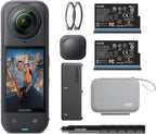 Insta360 X5 Essentials Bundle-8K Waterproof 360 Action Camera|Bundle Includes Selfie Stick  Extra Battery  Utility Fast Charge Case  Standard Lens Guards  Lens Cap  Carry Case
