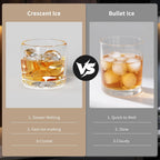 Northair Crescent ice Cube Machine 35Lbs/24H, 16Pcs in 12Mins  .Timer Portable Ice Maker for Home/Office/bar/Party(1, Black, 2.2L)