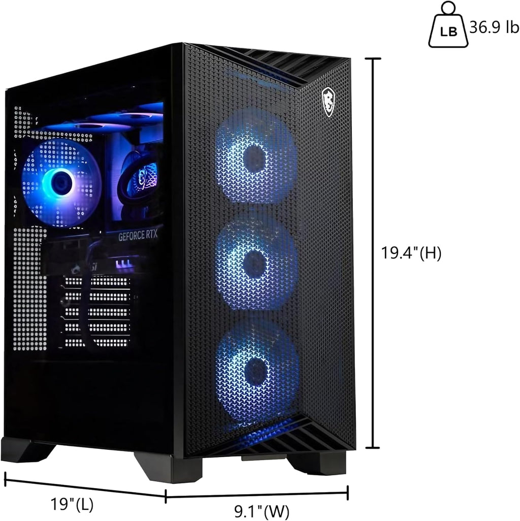 msi Aegis ZS2 AI Gaming Desktop | AMD 8-Core Zen 5 Ryzen 7 9700X | 64GB DDR5 2TB SSD | NVIDIA GeForce RTX 5070 Ti 16GB GDDR7 DLSS4 (Up to 1406 AI Tops) | Liquid Cooling Win11 Pro w/DLCA Accessory