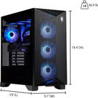 msi Aegis ZS2 AI Gaming Desktop | AMD 8-Core Zen 5 Ryzen 7 9700X | 64GB DDR5 2TB SSD | NVIDIA GeForce RTX 5070 Ti 16GB GDDR7 DLSS4 (Up to 1406 AI Tops) | Liquid Cooling Win11 Pro w/DLCA Accessory