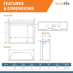 SimpliFire Electric Fireplace Insert, 32-Inch, Textured Logs, Remote Control, 1500W Heater (GI-32-ZC)
