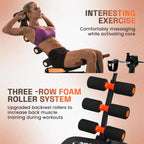 Ab Machine for Home Gym, 6 in 1 Adjustable Ab Workout Bench and Core Trainer, Foldable Sit Up Equipment with Resistant Bands for Total Body Fitness