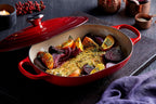 Le Creuset Enameled Cast Iron Signature Oval Casserole with Lid, 3.75 qt., Sea Salt