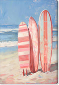 Art Remedy Modern Coastal Print Canvas, 20" x 30", Gallery Wrapped, Pink Surfboards
