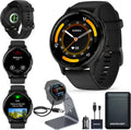 Garmin Venu 3 Running GPS Smartwatch with AMOLED Display  Advanced Health  Fitness Features  Up to 14 Day Battery Life with Signature Power Bundle | Slate with Black Silicone Band