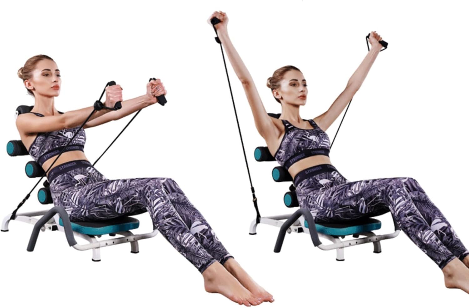 Ab Machine for Stomach Workout – Multi-Functional Adjustable Ab Trainer Machine with Waist Twister, Ab Rocket & Ab Cruncher – Abdominal Exercise Equipment for Home Gym