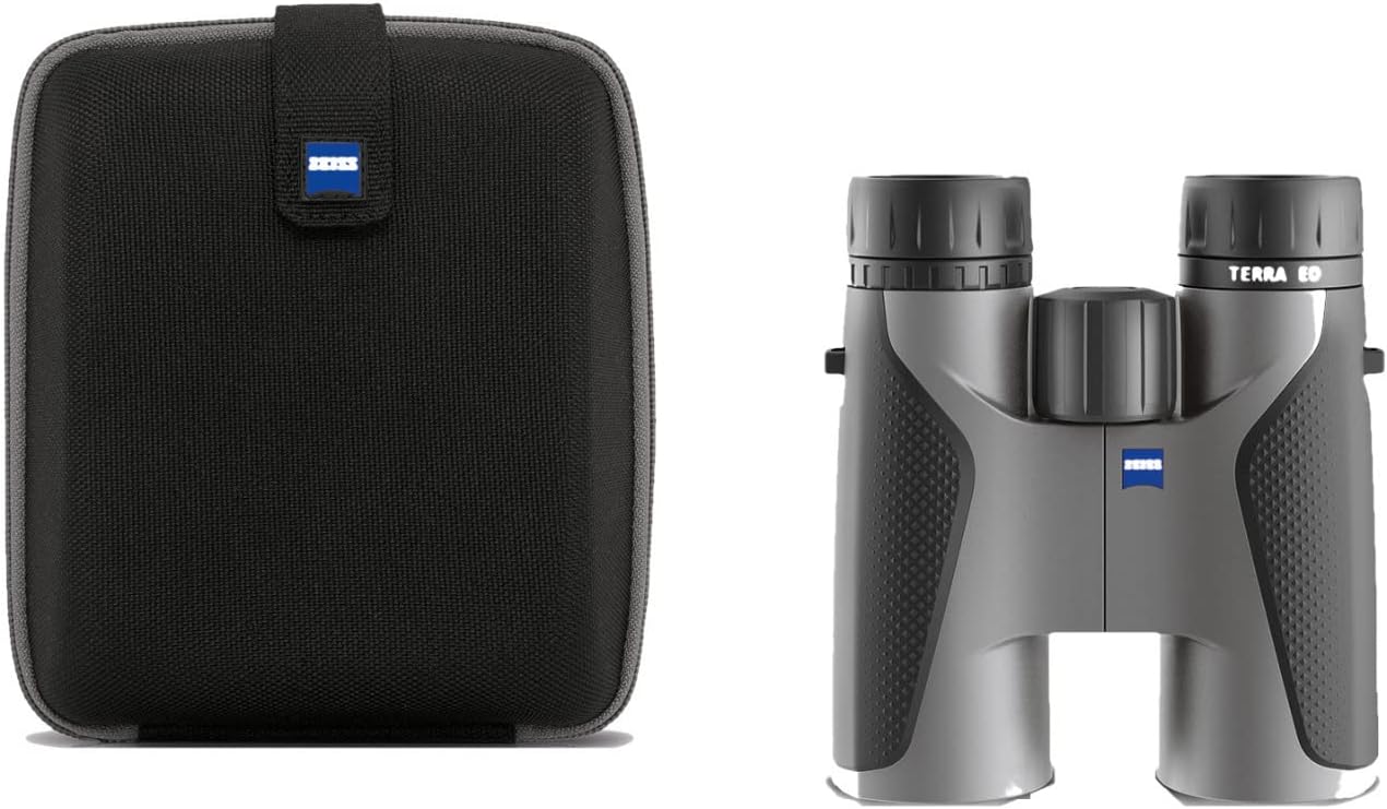 ZEISS Terra ED Binoculars 10x42 Waterproof  and Fast Focusing with Coated Glass for Optimal Clarity in All Weather Conditions for Bird Watching  Hunting  Sightseeing  Grey