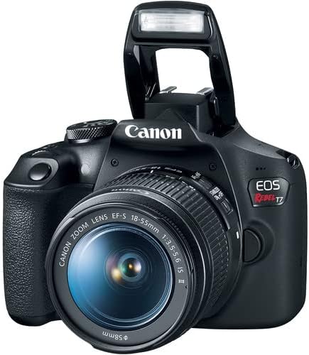Canon EOS Rebel T7 DSLR Camera with 18-55mm Lens Bundle with Extra Canon Battery + 2X 64GB Memory Cards + Accessory Kit Including Bag  Flash  Remote  Aux Lenses  Software & More