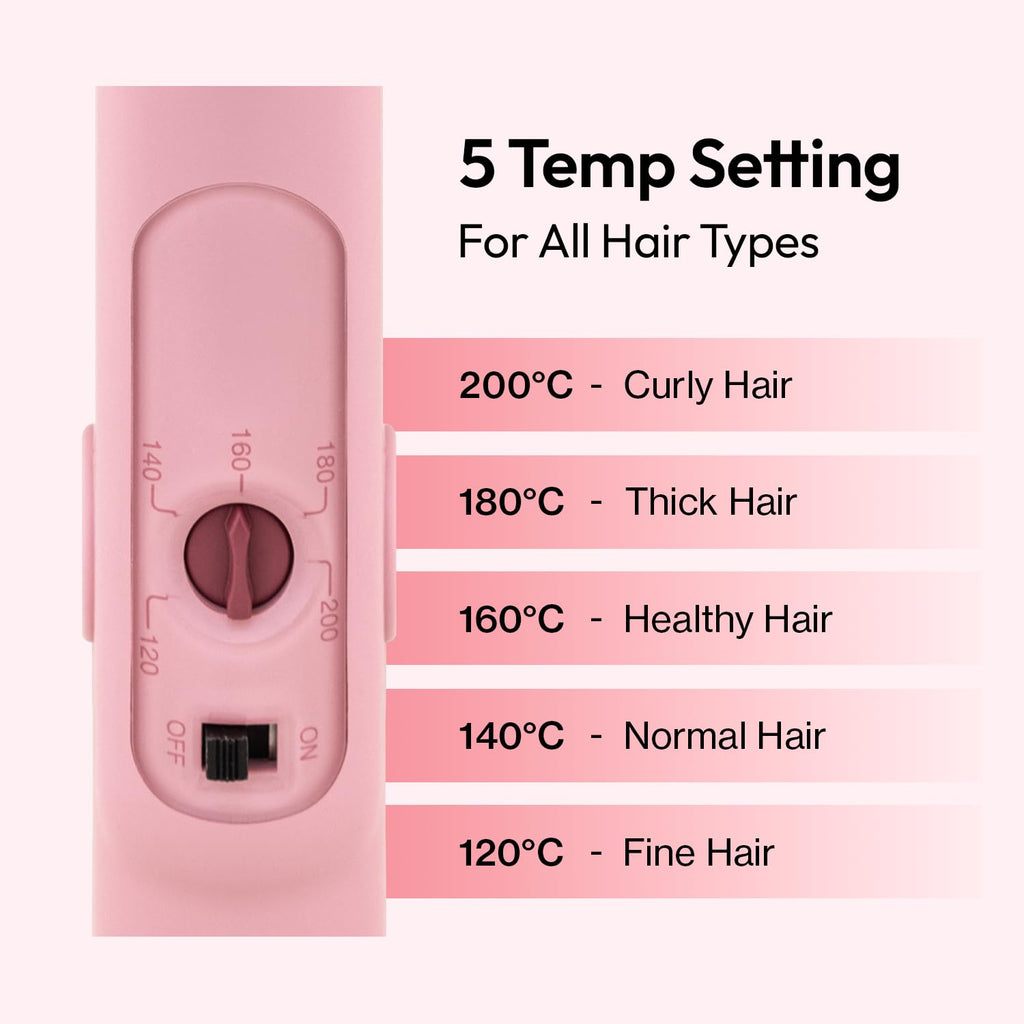 VODANA Professional Softbar Flat Iron - Ceramic Straightener with Patented Silicone Bar, Smooth & Quick Styling, Healthy Hair Solution, Dual Voltage for Worldwide Use (1.5 inch, Milk Tea Rose)