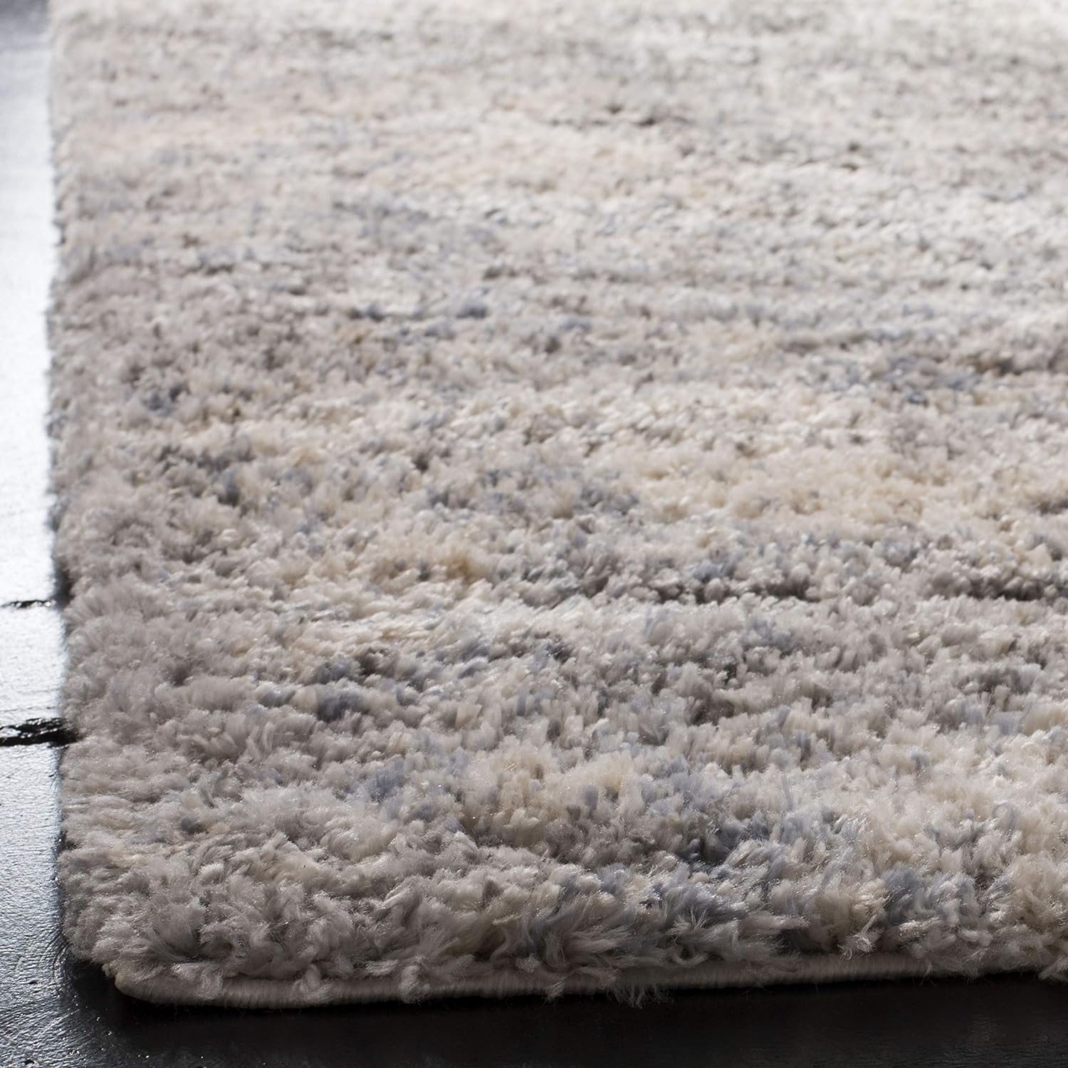 SAFAVIEH Area Rug 8x10 - Berber Shag Collection - Large - Grey Blue & Cream, Non-Shedding & Easy to Clean, Ideal for Living Room, Bedroom, Dining Space (BER219G)