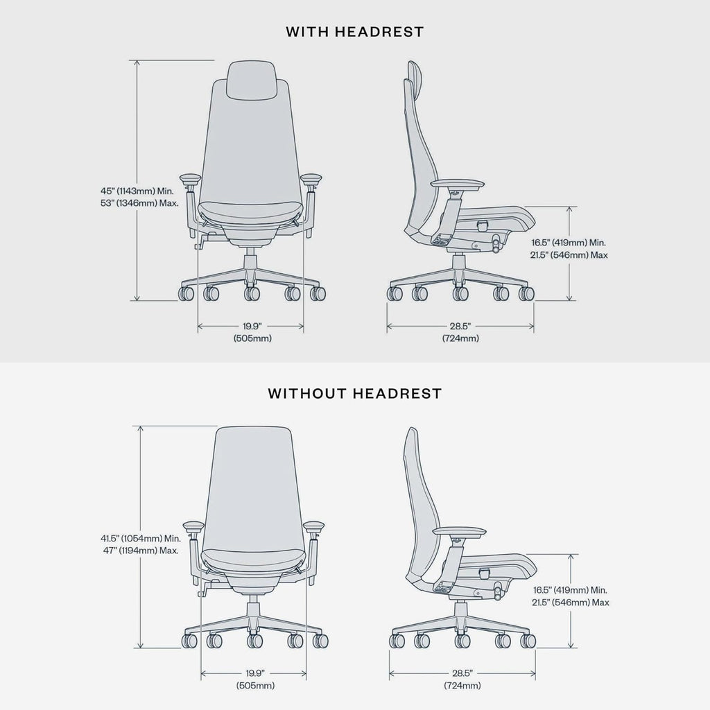 Haworth Fern Ergonomic Office Chair with Lumbar Support, Adjustable Desk Computer Chair with Digital Knit Finish for Home Office Furniture, Ember