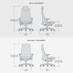 Haworth Fern Ergonomic Office Chair with Lumbar Support, Adjustable Desk Computer Chair with Breathable Mesh Finish for Home Office Furniture, Silver Leaf