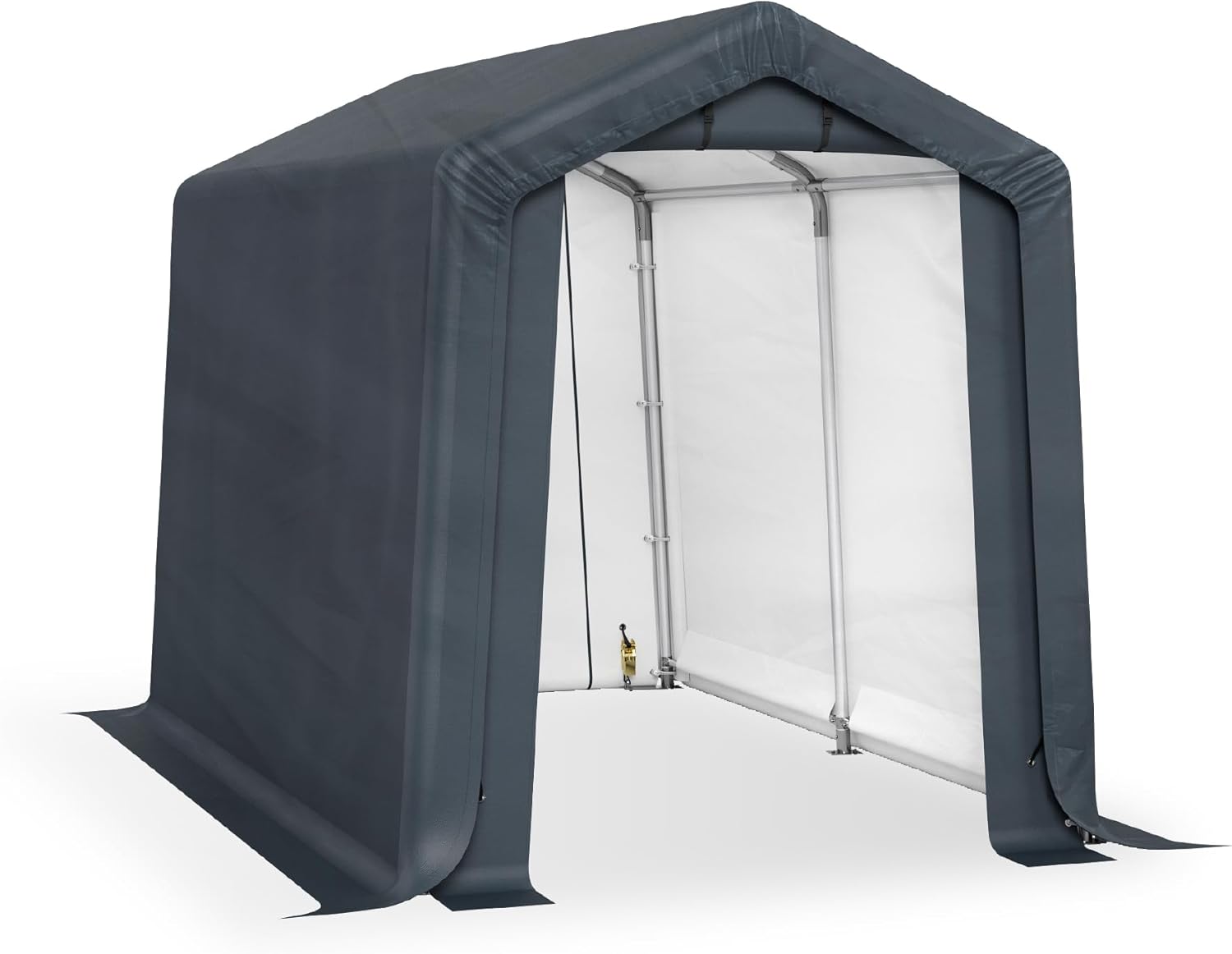 6x10ft Storage Sheds, Outdoor Portable Carport Shelter Garages Heavy Duty Canopy with Rolled up Zipper Doors, Outside Utility Shed Garage Tent for Motorcycle, Bicycles and Camping Tools