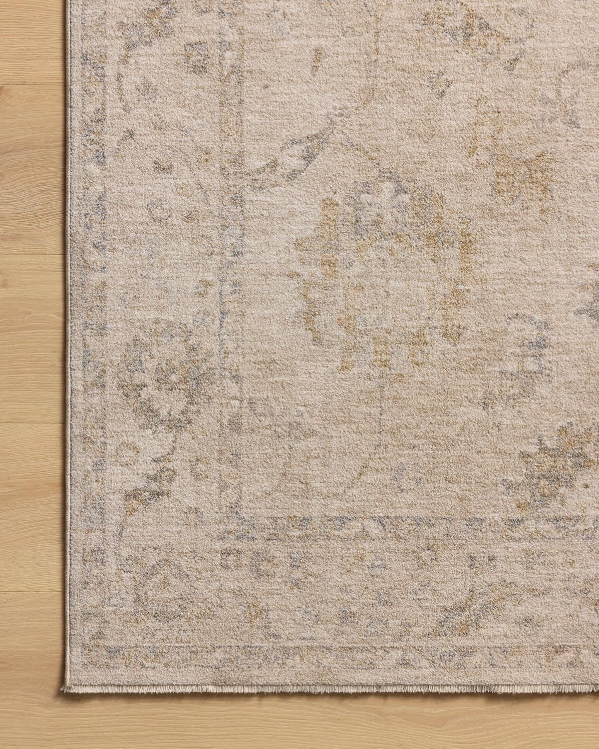 Loloi Chris Loves Julia Louisa Collection LOI-02 Oatmeal/Slate 7'-10" x 10', .38" Pile Height, Area Rug