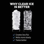 NewAir Clear Ice Cube Maker Machine 40 lbs. of Ice in 24 Hours, Portable Design in Stainless Steel