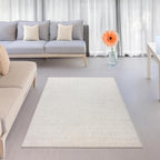 Hand-Tufted 100% Wool Area Rug – Unique Modern Geometric Grid Pattern, Soft Plush Textured Carpet for Living Room, Bedroom, Dining Room & Entryway (Grey, 8' x 10')