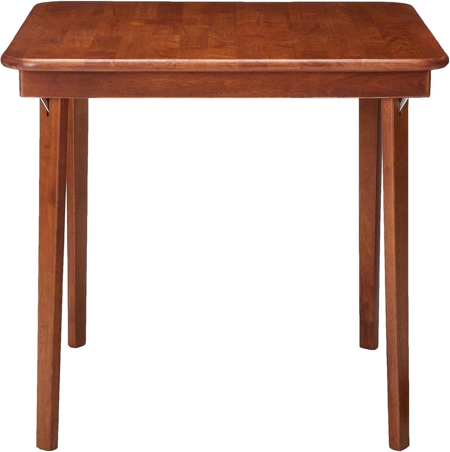 MECO Stakmore Classic Straight Edge Solid Wood Folding Card Table, Cherry Frame