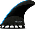 Futures Jjf2 Techflex Thruster Fin Small Black/Neon Blue