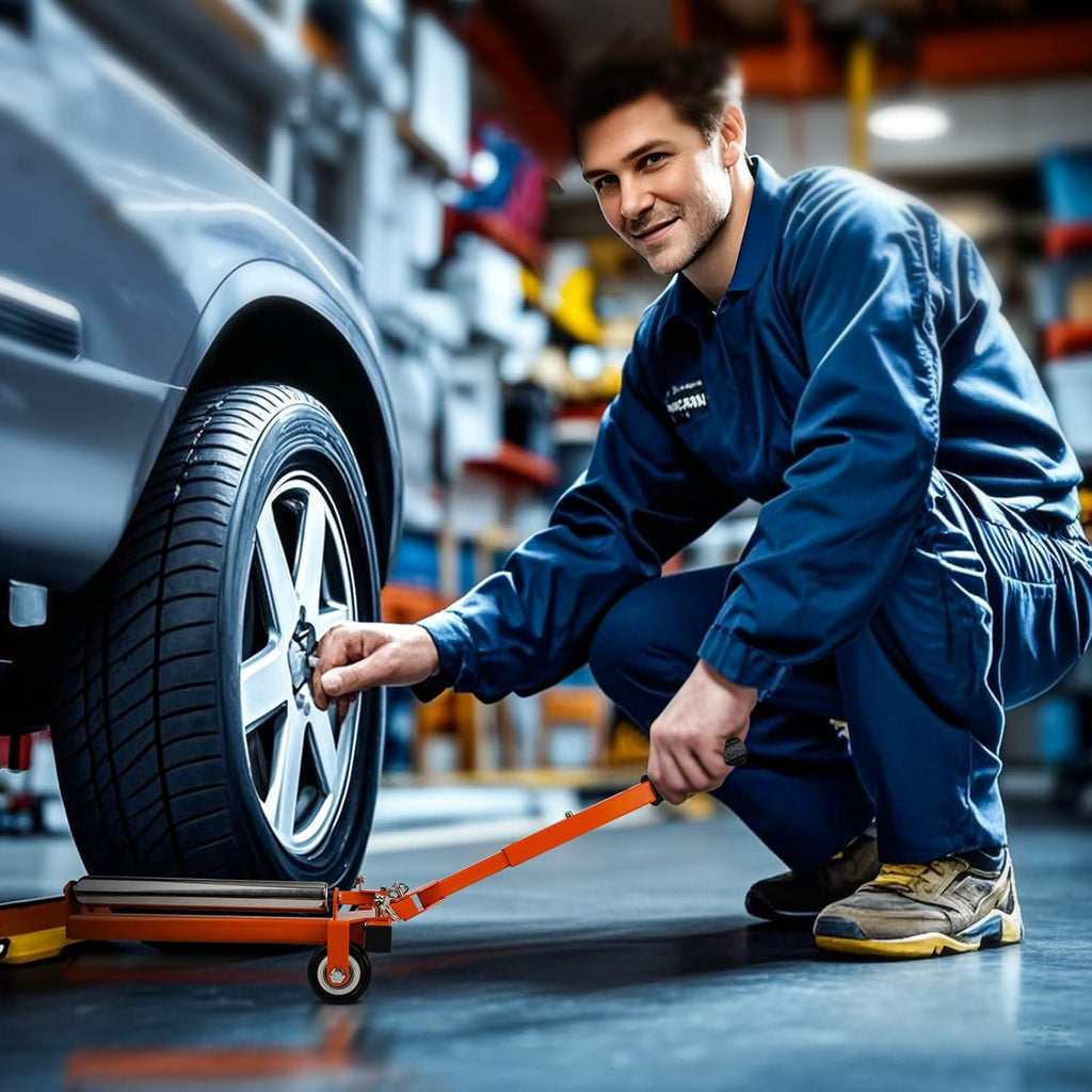 Tire Dolly，Foldable Adjustable Width Tire Dolly，tire mounting Tools，Tire Jack