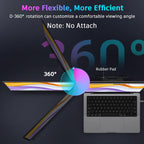 QQH Laptop Screen Extender  15.6" Triple Portable Monitor with Ultra-Slim FHD IPS Display  One Cable USB-C Monitor Extender Compatible with MacOS  Windows  Android for 12-16" Laptop (Driver Need)