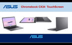 ASUS Chromebook Plus CX34 14.0" Touchscreen FHD Display (Intel i3-1215U  Intel UHD  8GB LPDDR5  128GB SSD  Backlit KB  WiFi 6  Webcam  Bluetooth 5.4  Chrome OS) (Renewed)