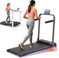 Walking Pad Treadmill for Home Small, 3-in-1 Walking Pad with Handle Bar, 9% Incline Under Desk Treadmill with 300lbs Capacity