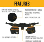 Carhartt Station Tool Belt, Durable, Adjustable Water-Resistant Belt Organizer, Adjustable Tool Belt (Carhartt Brown)