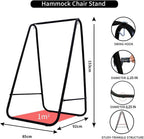 YUCAN Hammock Chair Stand with Hanging Swing Chair Included,Weather Resistant and Saving Space Stand Max 450 Lbs, Quality Cotton Weave Wrap Whole,Suitable for Indoor Outdoor Patio Yard（Grey） Patented