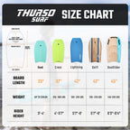 Contour Surf DuoSlider 45'' Body Board Bodyboards with Handles Surfboards for Two Person Parent-Child Surfing Bodyboard for Big Guys Dual Riders Hand Held Body Boards for Beach Adults